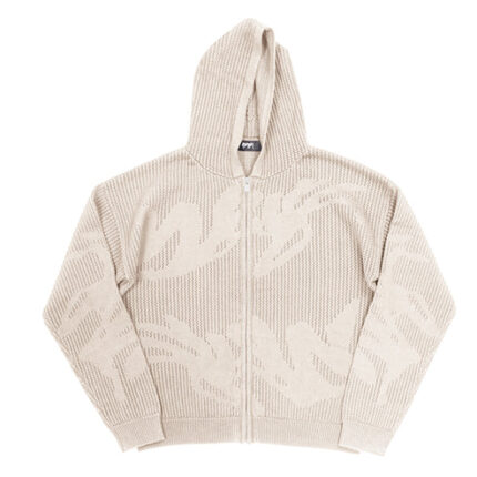 Weyz Crochet Zip Beige Hoodie (2)