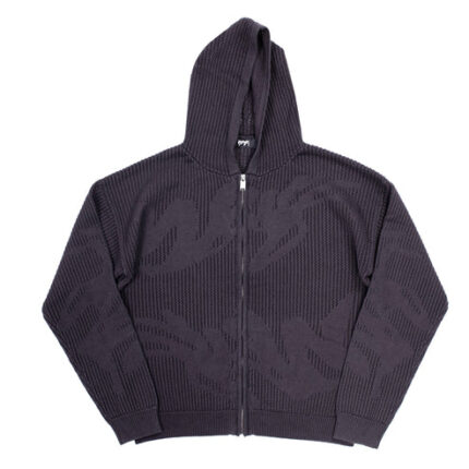 Weyz Crochet Zip Noir Hoodie (1)