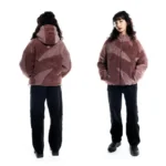 Weyz Fluffy Sherpa Veste Rubis (1)