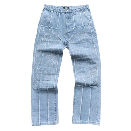 Weyz Pantalon En Jean Carpenter Bleu (3)