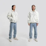 Weyz Veste En Cuir Pu Edition Blanc Cassé (1)